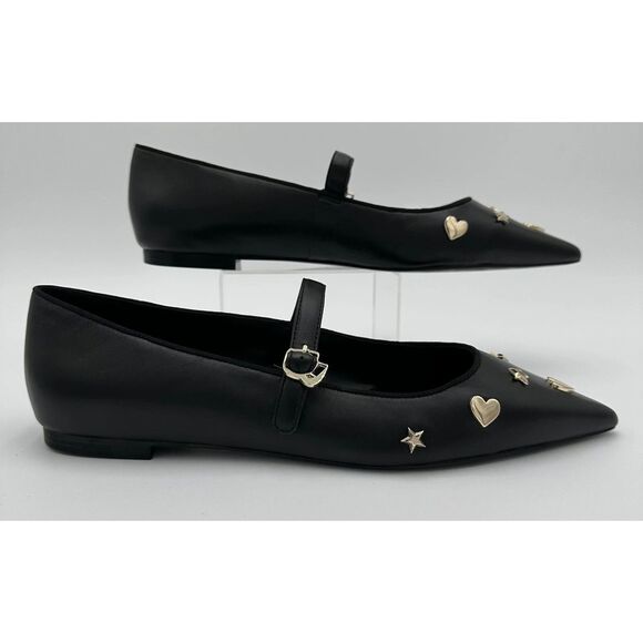 Karl Lagerfeld Paris Veyda Mary Jane FL Flats Black Leather US 7.5 NWOB - Picture 4 of 6